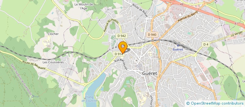 localisation de l'entreprise CTRE UNION SPORT ENS 1ER DEGRE à GUERET