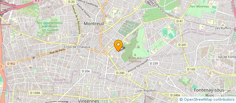 localisation de l'entreprise CTRLSCENE  MONTREUIL