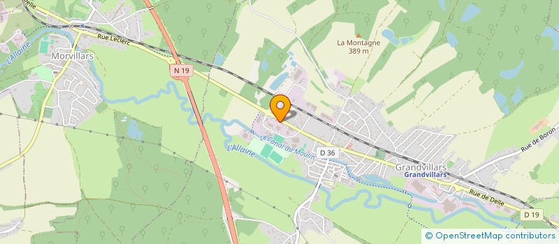 localisation de l'entreprise CTRM à GRANDVILLARS