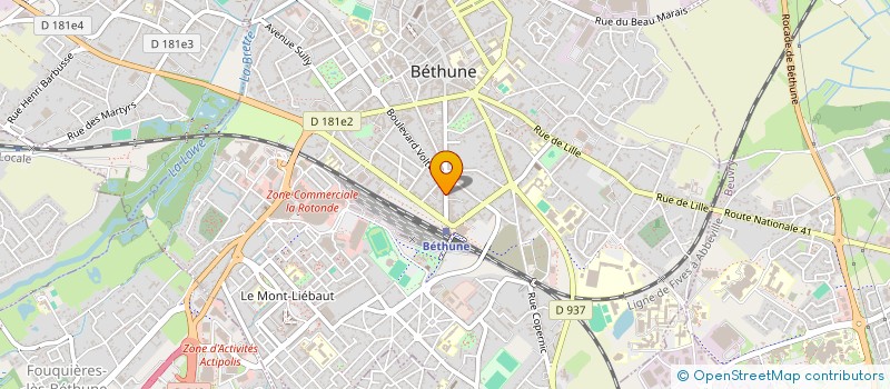 localisation de l'entreprise CTS  SARRUT à BETHUNE