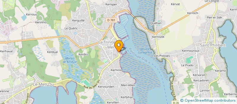 localisation de l'entreprise CTSM COMPTOIR DE LA TRINITE SUR MER  LA TRINITE-SUR-MER