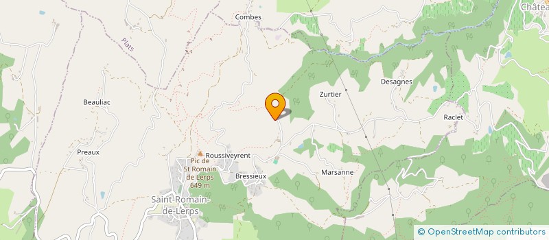 localisation de l'entreprise CTT  SAINT-ROMAIN-DE-LERPS