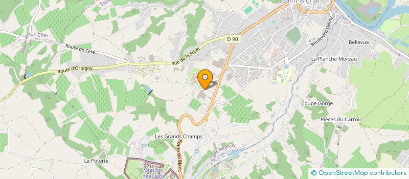 localisation de l'entreprise CTVF à SAINT-AIGNAN