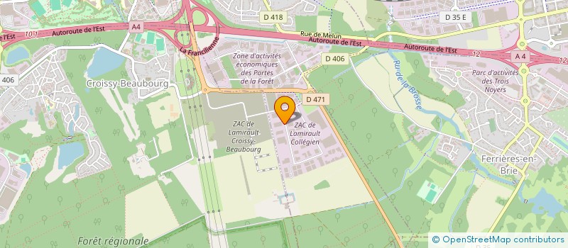 localisation de l'entreprise CTVM OU COMPOSANTS TECHNIQUES VERRE METAL à COLLEGIEN