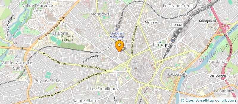 localisation de l'entreprise CU LIMOGES METROPOLE à LIMOGES