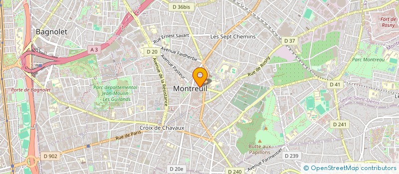 localisation de l'entreprise CUATRO PRODUCTION  MONTREUIL