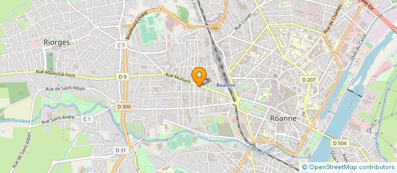 localisation de l'entreprise CUB3  ROANNE