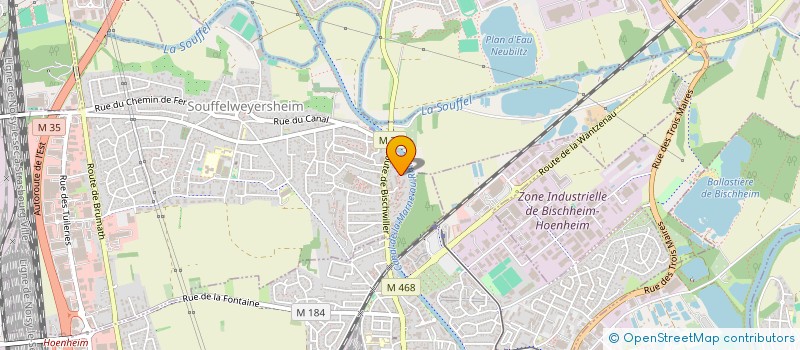 localisation de l'entreprise CUBE TRAVAUX  SOUFFELWEYERSHEIM