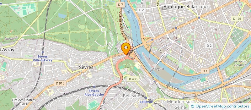localisation de l'entreprise CUBEX à SEVRES