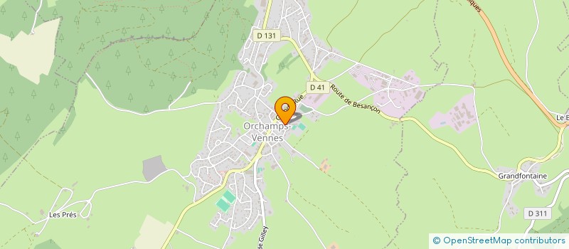 localisation de l'entreprise CUBIMMO  ORCHAMPS-VENNES