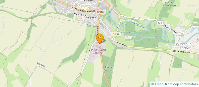 localisation de l'entreprise CUBIX 105A  FREVENT