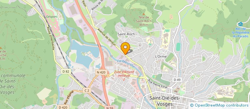 localisation de l'entreprise CUBO EST  SAINT-DIE-DES-VOSGES