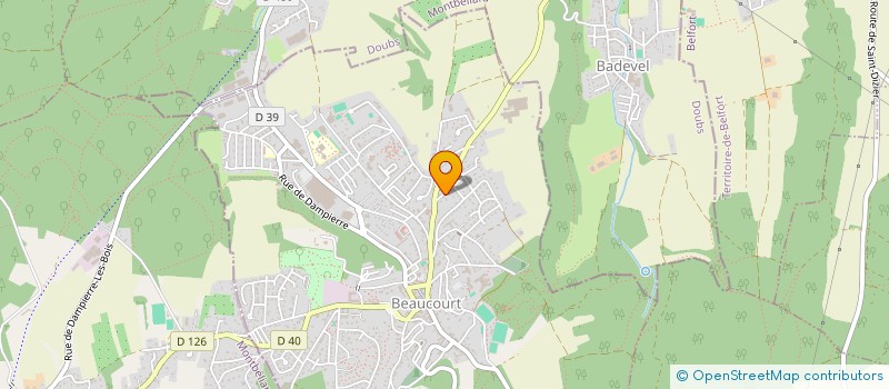 localisation de l'entreprise CUBSAT SAS à BEAUCOURT