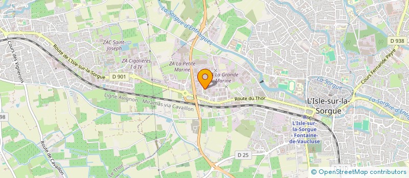 localisation de l'entreprise CUENCA  L'ISLE-SUR-LA-SORGUE