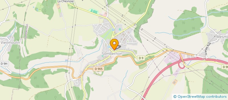 localisation de l'entreprise CUENIN ENTREPRISE  SOMBERNON