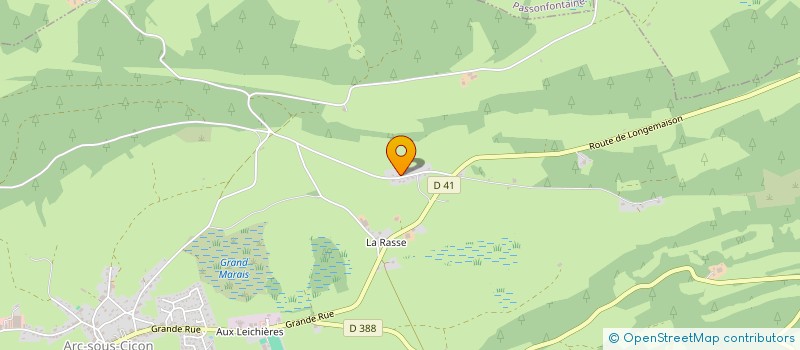 localisation de l'entreprise CUENOT FRERES  ARC-SOUS-CICON