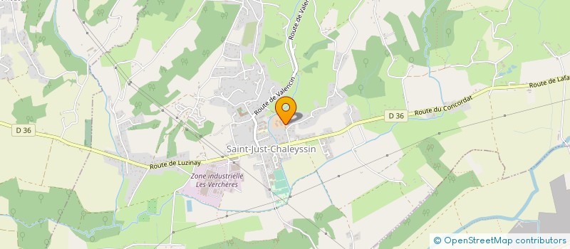 localisation de l'entreprise CUENOT ZINGUERIE CHARPENTE  SAINT-JUST-CHALEYSSIN