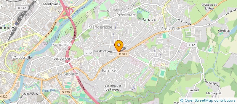 localisation de l'entreprise CUIR LIMOUSIN à PANAZOL