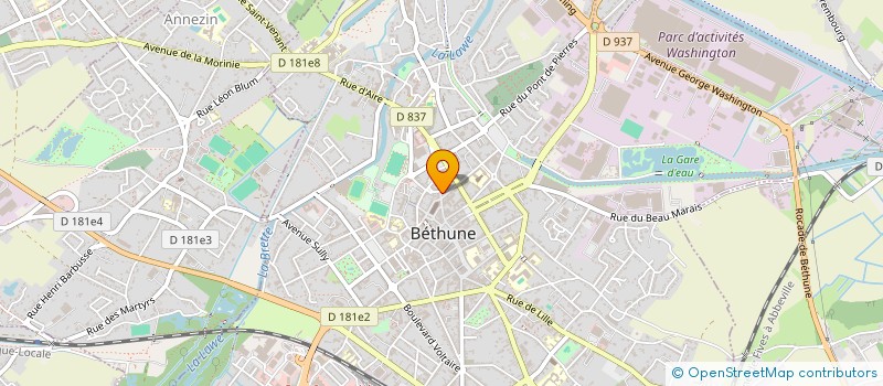 localisation de l'entreprise CUIR LUX à BETHUNE