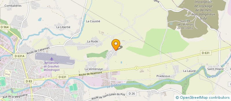 localisation de l'entreprise CUIRS ET PEAUX DU SUD OUEST à GRAULHET