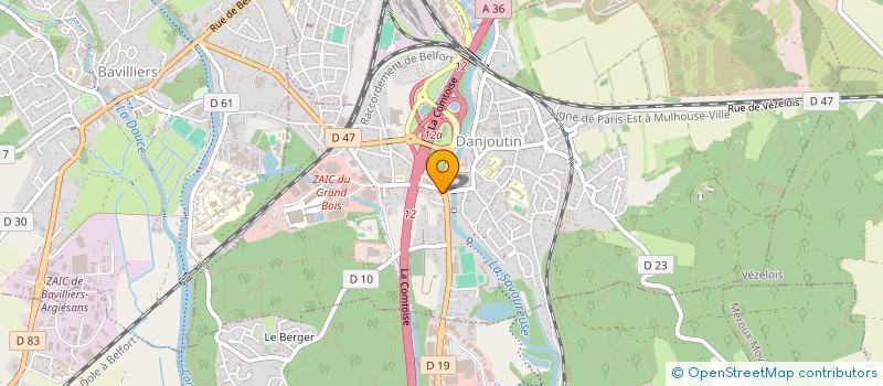 localisation de l'entreprise CUIS'IN 19 à DANJOUTIN
