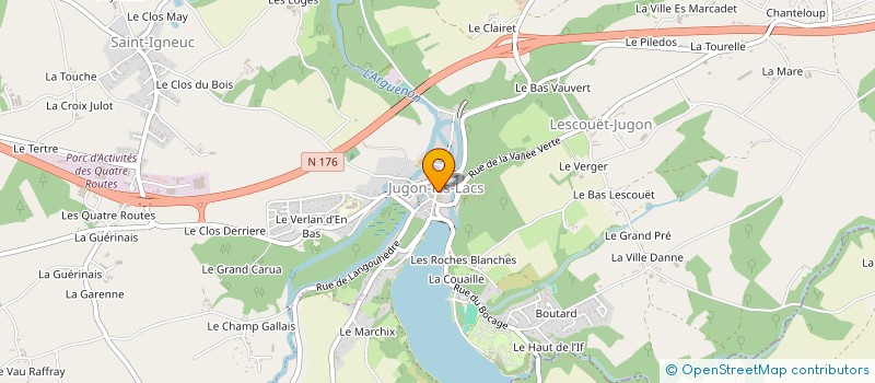 localisation de l'entreprise CUISINE ATHENA  JUGON-LES-LACS