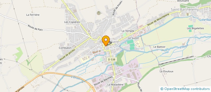 localisation de l'entreprise CUISINE CARRELAGES DIFFUSION  BEAUREPAIRE