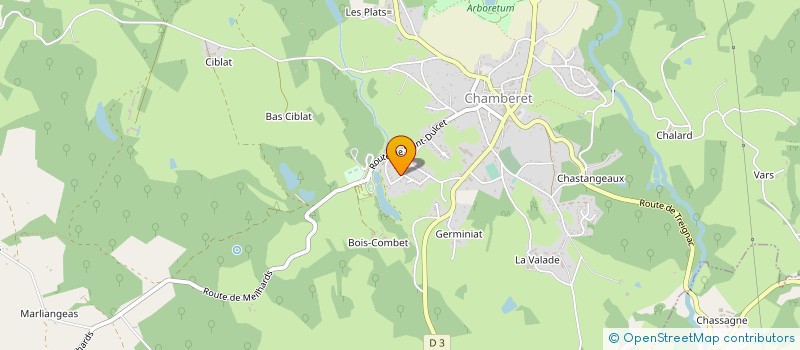 localisation de l'entreprise CUISINE CENTRALE AVEHC à CHAMBERET