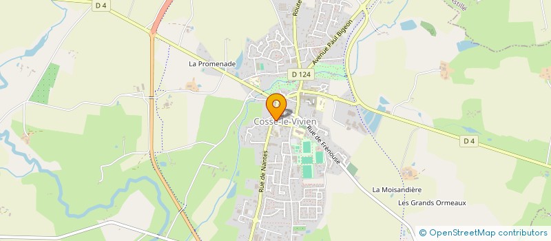 localisation de l'entreprise CUISINE CENTRALE DU PAYS DE COSSE-LE-VIVIEN  COSSE-LE-VIVIEN