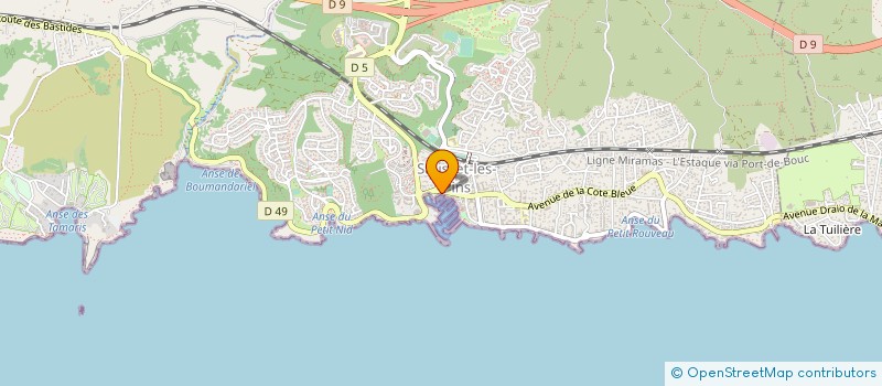 localisation de l'entreprise CUISINE ET GOURMANDS  SAUSSET-LES-PINS