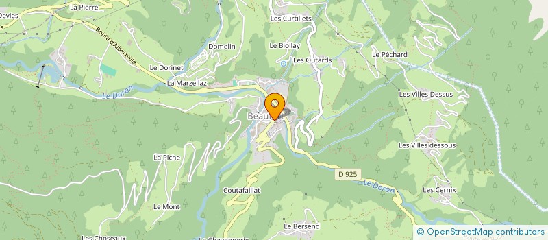 localisation de l'entreprise CUISINE ET TOQUE à BEAUFORT