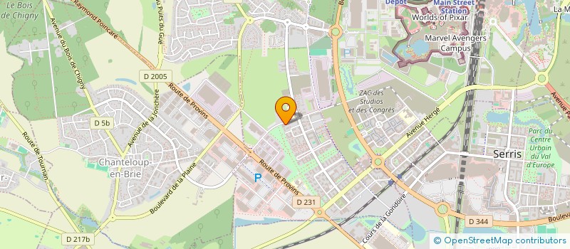 localisation de l'entreprise CUISINE ET VOUS  CHANTELOUP-EN-BRIE