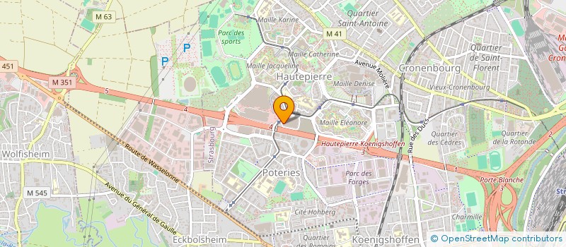 localisation de l'entreprise CUISINE PROFESSIONNELLE DE L'EST ''C.P.E.'' à STRASBOURG