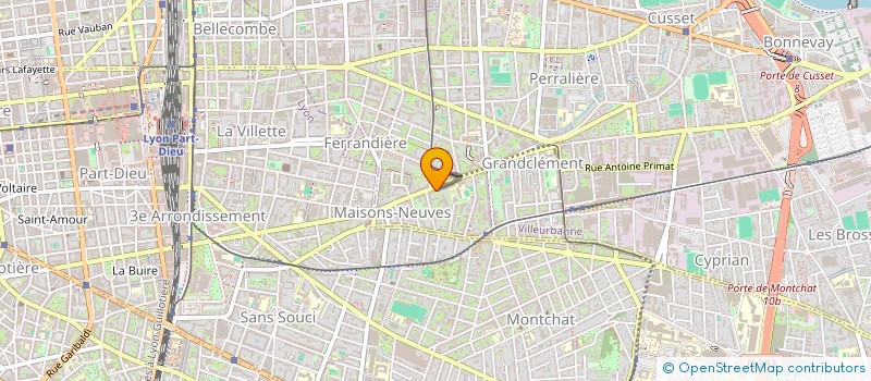 localisation de l'entreprise CUISINELY  VILLEURBANNE