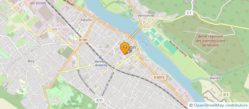 localisation de l'entreprise CUISINES 27 à VERNON