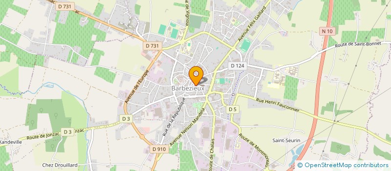 localisation de l'entreprise CUISINES ARTE à BARBEZIEUX-SAINT-HILAIRE