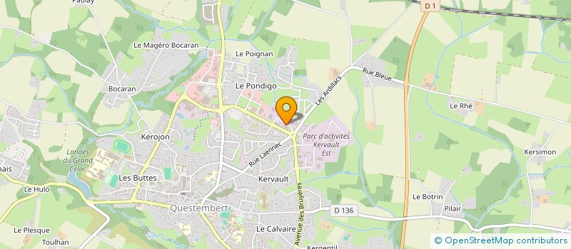 localisation de l'entreprise CUISINES BRETAGNE SUD à QUESTEMBERT