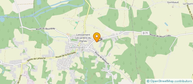 localisation de l'entreprise CUISINES CONCEPT AQUITAINE à SAUBRIGUES