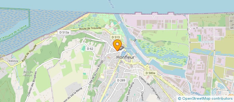 localisation de l'entreprise CUISINES DE CHATEAUX ET DEPENDANCES à HONFLEUR