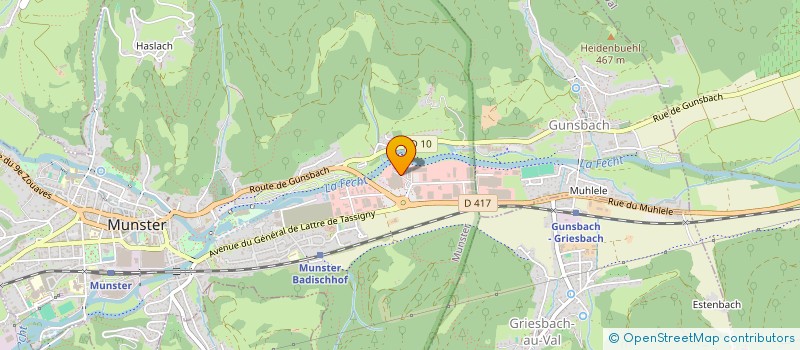 localisation de l'entreprise CUISINES DE LA VALLEE à MUNSTER