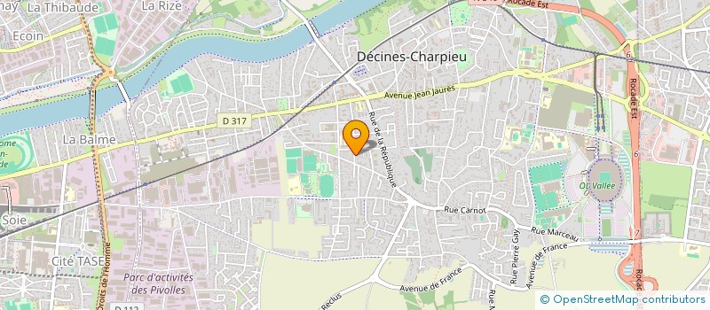 localisation de l'entreprise CUISINES DOMIKA  DECINES-CHARPIEU