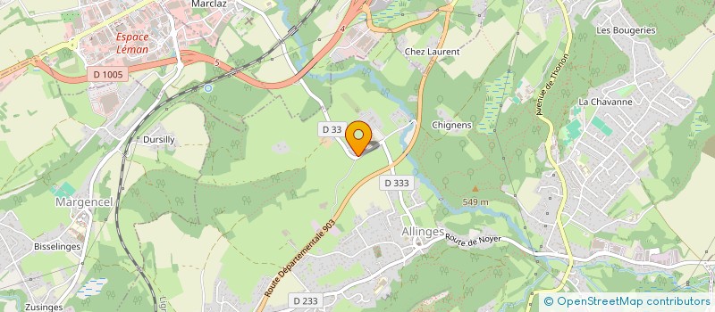 localisation de l'entreprise CUISINES DU LEMAN à ALLINGES