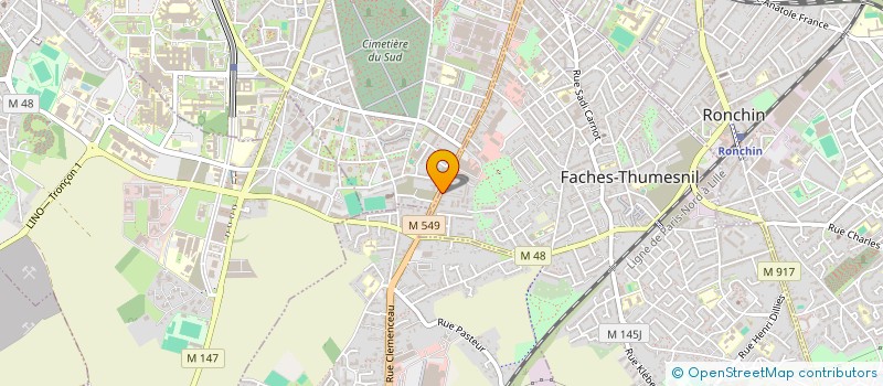 localisation de l'entreprise CUISINES EQUIPEES DEMOULIN  FACHES-THUMESNIL