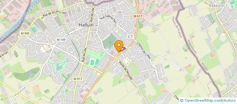 localisation de l'entreprise CUISINES ET BAINS BY SCHELFHOUT  HALLUIN