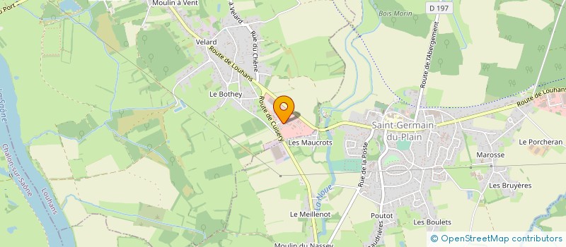 localisation de l'entreprise CUISINES ET BAINS D'AMBIANCE à OUROUX-SUR-SAONE