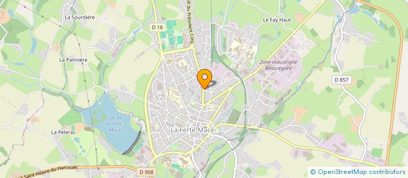 localisation de l'entreprise CUISINES ET BAINS D'ANDAINES SARL à LA FERTE MACE