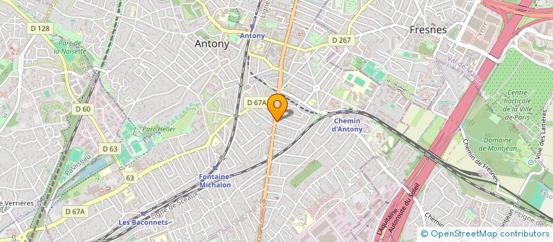 localisation de l'entreprise CUISINES ET CONFORT à ANTONY