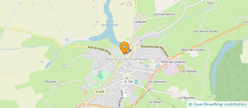 localisation de l'entreprise CUISINES GILBERT à BOURBON L'ARCHAMBAULT