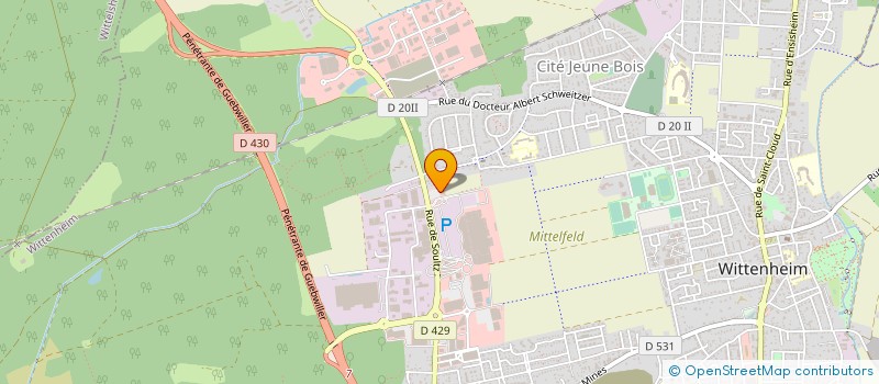 localisation de l'entreprise CUISINES HABITAT à WITTENHEIM