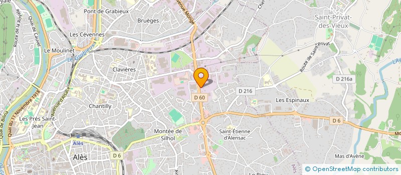 localisation de l'entreprise CUISINES INCORPOREES SERVICE à ALES